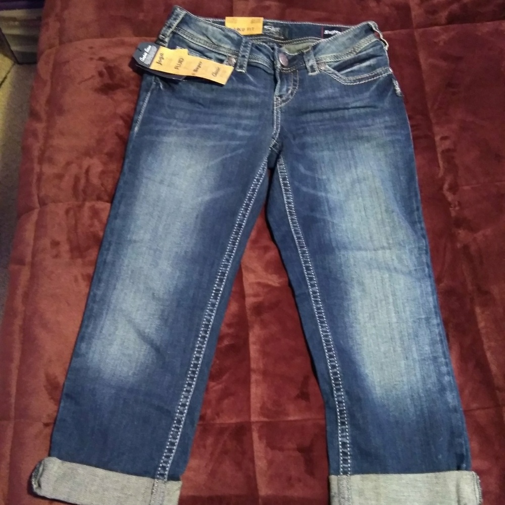 Silver jeans mid rise Capri